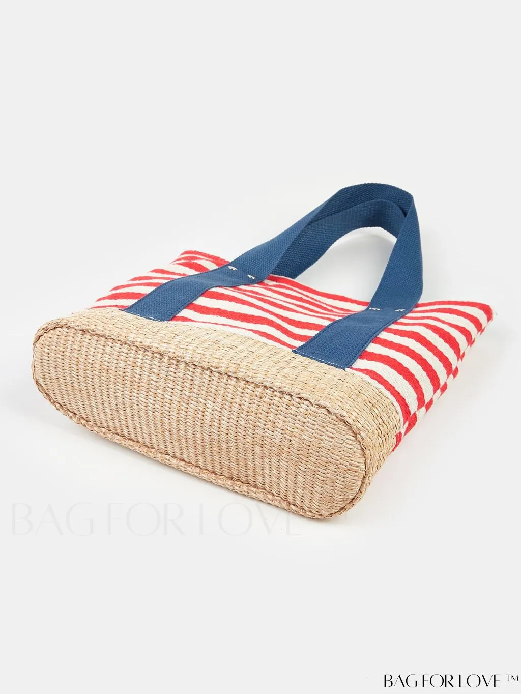 BagForLove - Stylish Striped Pattern Beach Tote - Fashionable, Lightweight, Roomy - Ideal for Daily Shopping