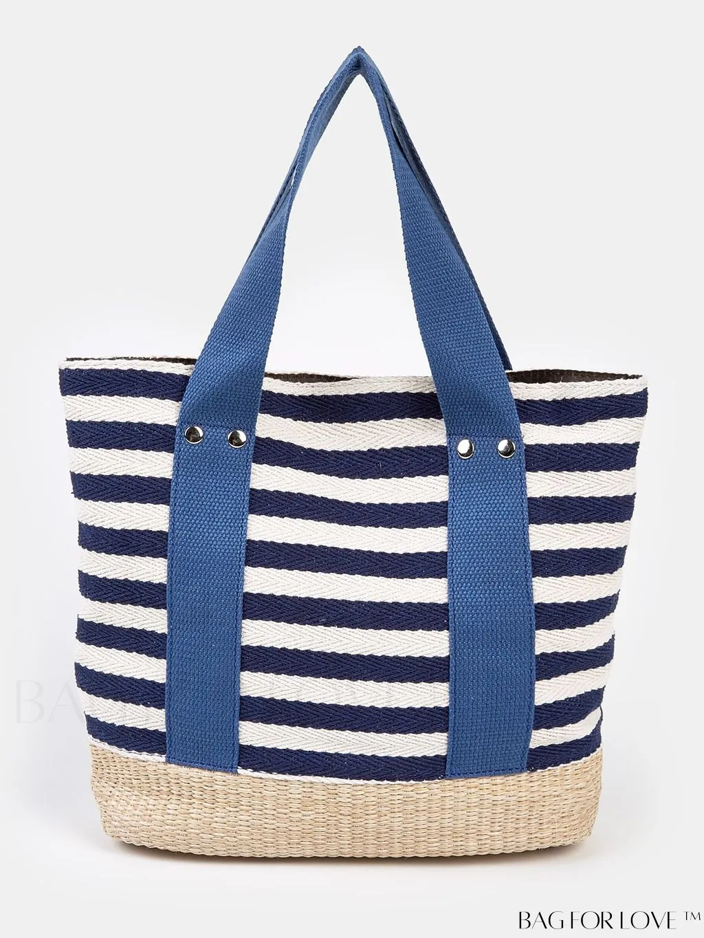 BagForLove - Stylish Striped Pattern Beach Tote - Fashionable, Lightweight, Roomy - Ideal for Daily Shopping