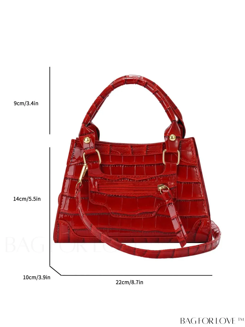 BagForLove - Stylish Womens Crocodile Pattern Tote Crossbody Bag