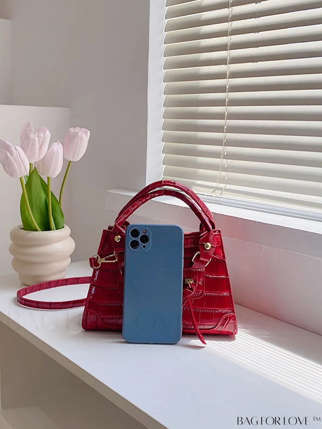 BagForLove - Stylish Womens Crocodile Pattern Tote Crossbody Bag
