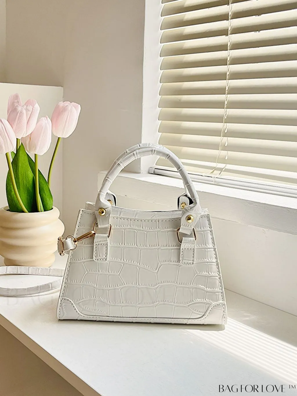 BagForLove - Stylish Womens Crocodile Pattern Tote Crossbody Bag