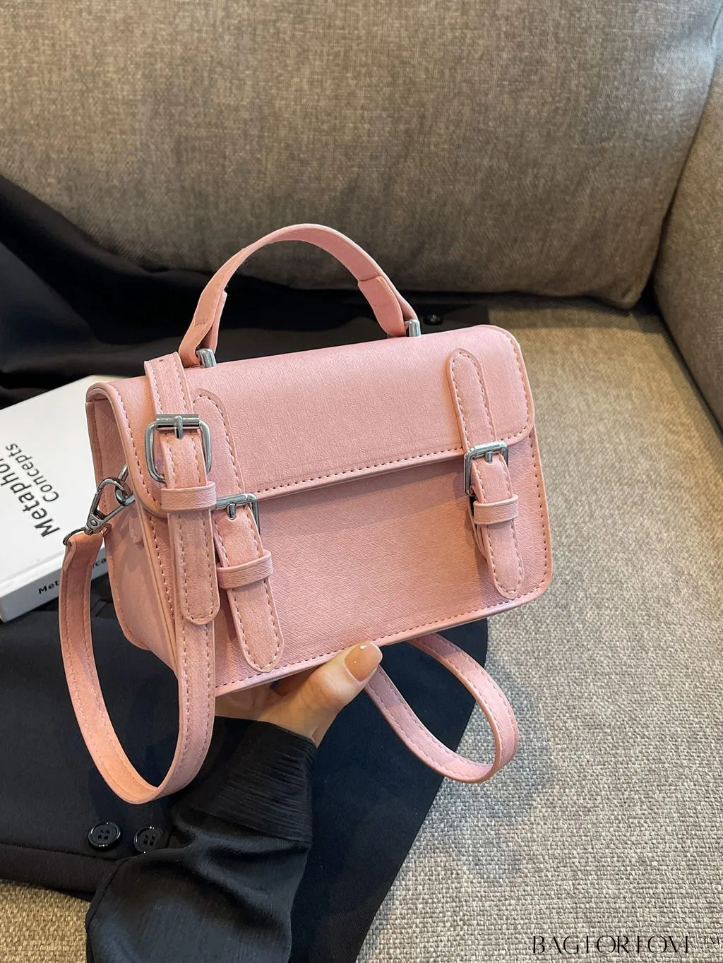 BagForLove - Trendy Mini Cambridge Crossbody Bag with Top-Handle - New and Stylish