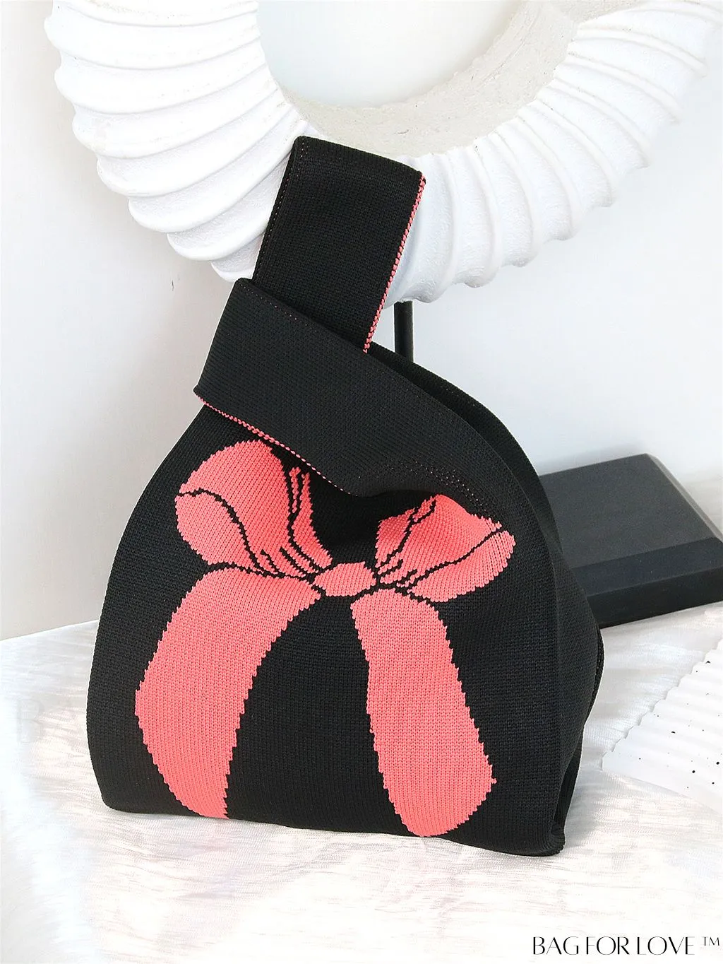 BagForLove - Vacation-Ready Fashion Handbag: Flower Pattern Color Block Crochet Bag