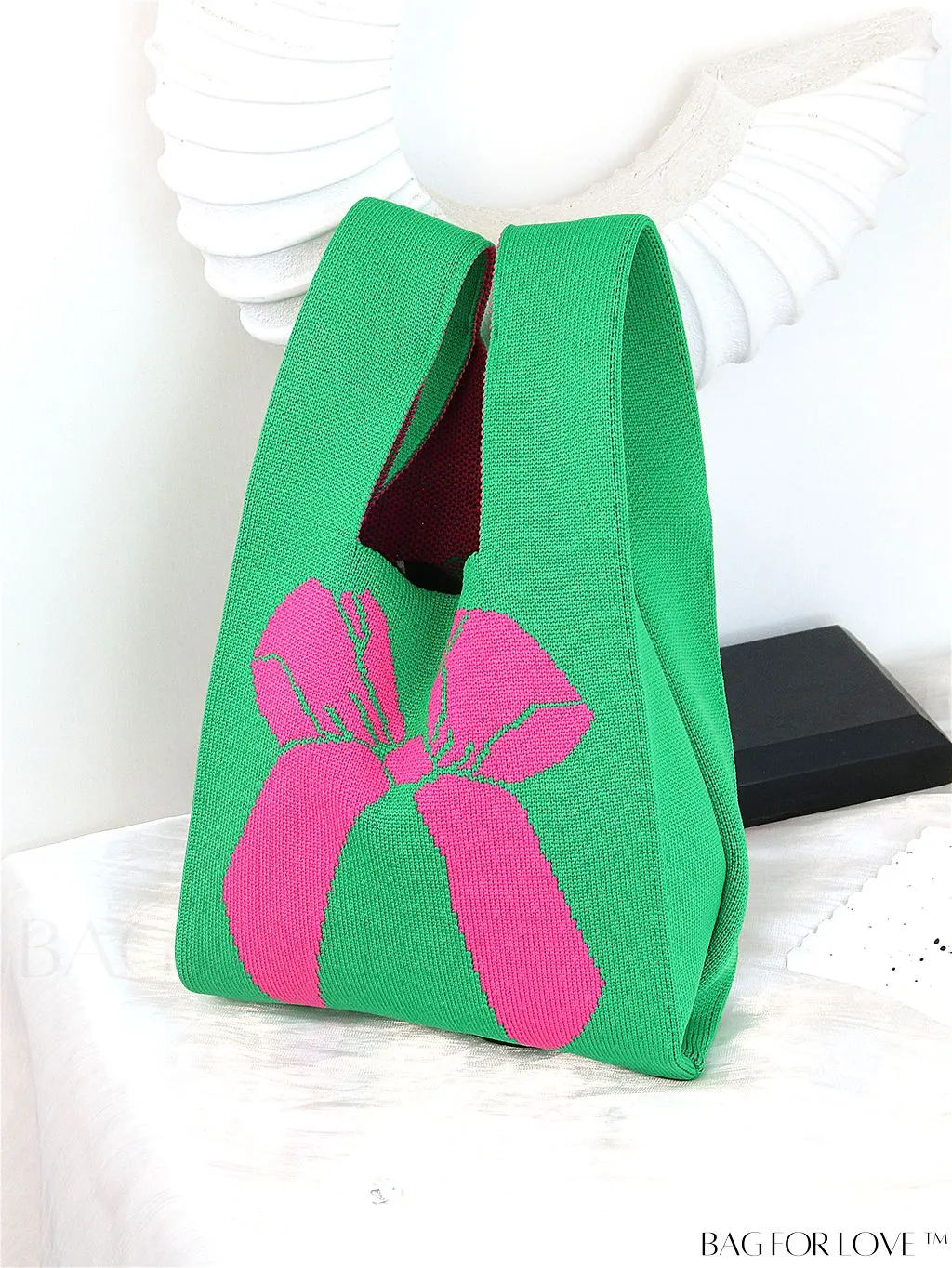 BagForLove - Vacation-Ready Fashion Handbag: Flower Pattern Color Block Crochet Bag