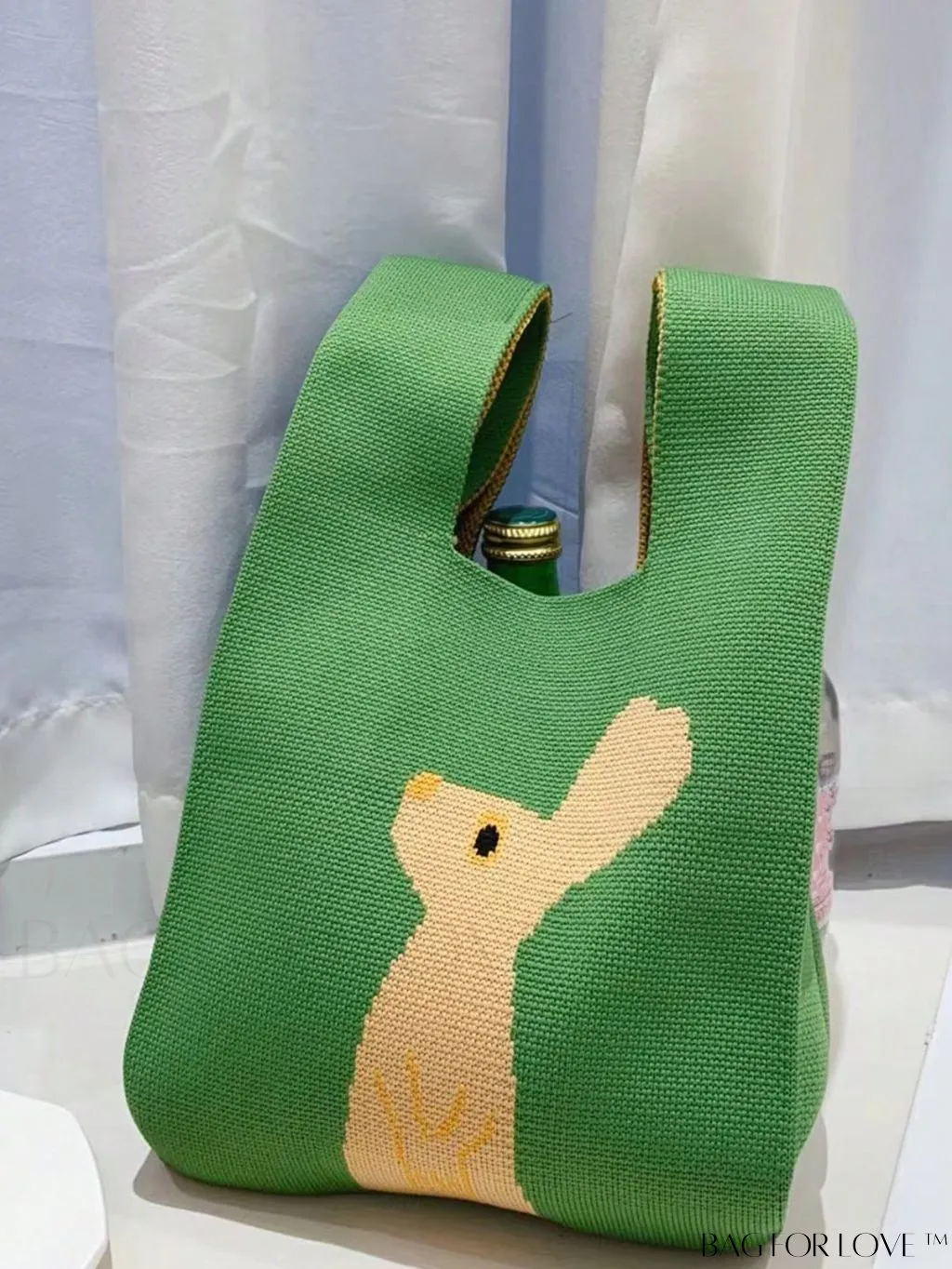 BagForLove - Vacation-Ready Fashion Handbag: Flower Pattern Color Block Crochet Bag