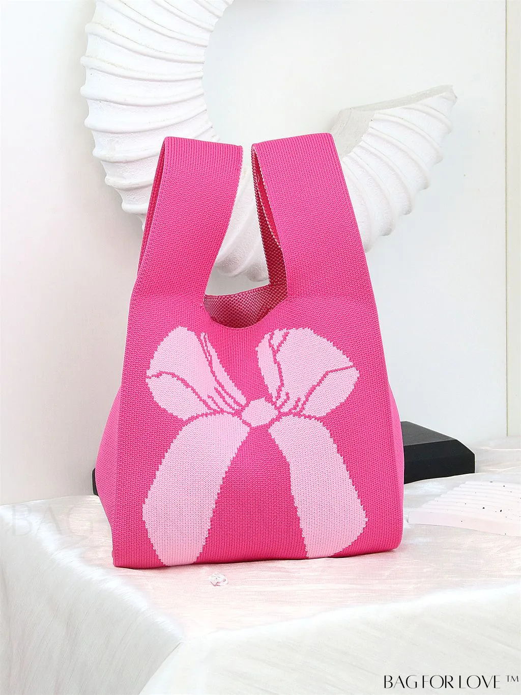 BagForLove - Vacation-Ready Fashion Handbag: Flower Pattern Color Block Crochet Bag