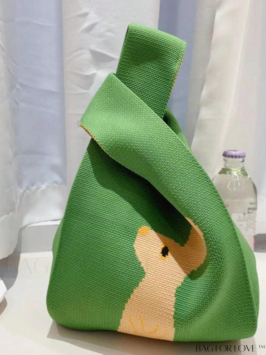 BagForLove - Vacation-Ready Fashion Handbag: Flower Pattern Color Block Crochet Bag