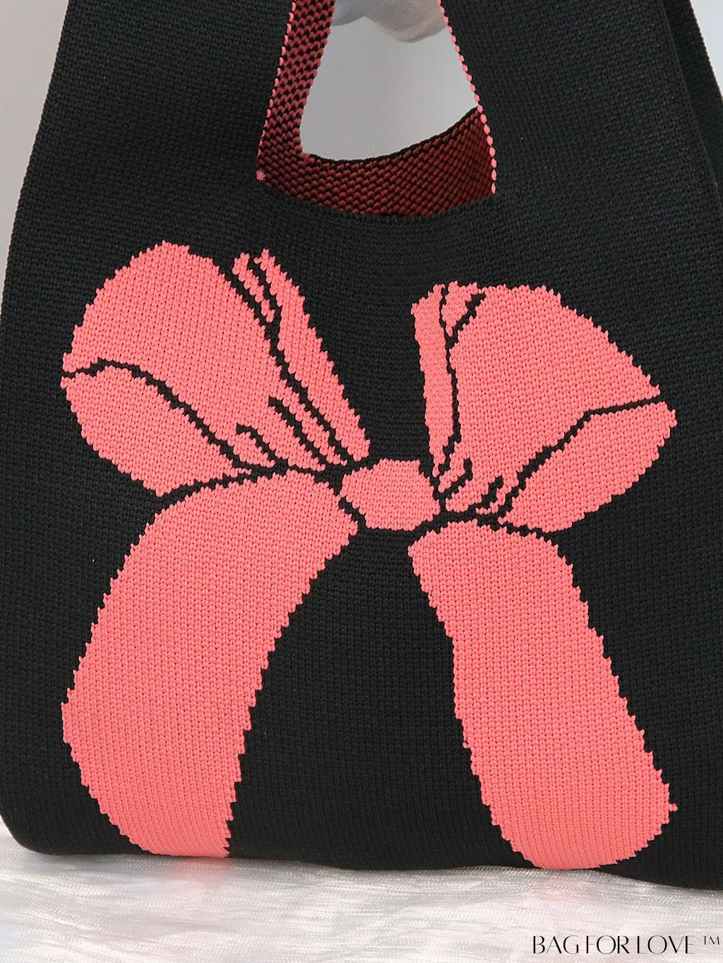 BagForLove - Vacation-Ready Fashion Handbag: Flower Pattern Color Block Crochet Bag
