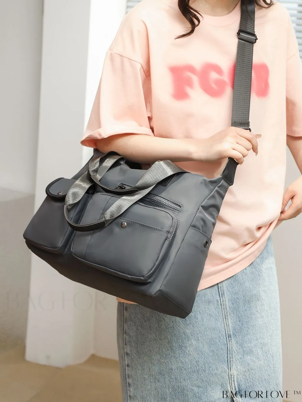 BagForLove - Versatile Retro Shoulder Bag: Washable, Lightweight & Spacious, Converts to Handbag or Crossbody