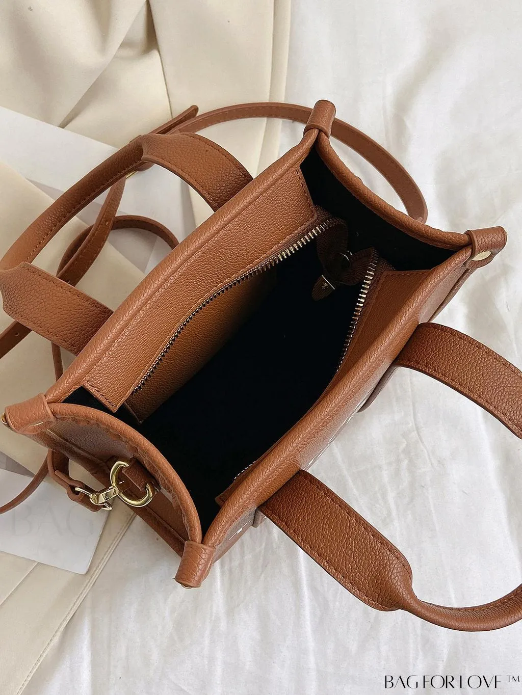 BagForLove - Womens PU Tote Bag - Stylish Handbag with Top Handle, Satchel Purse, and Crossbody Strap