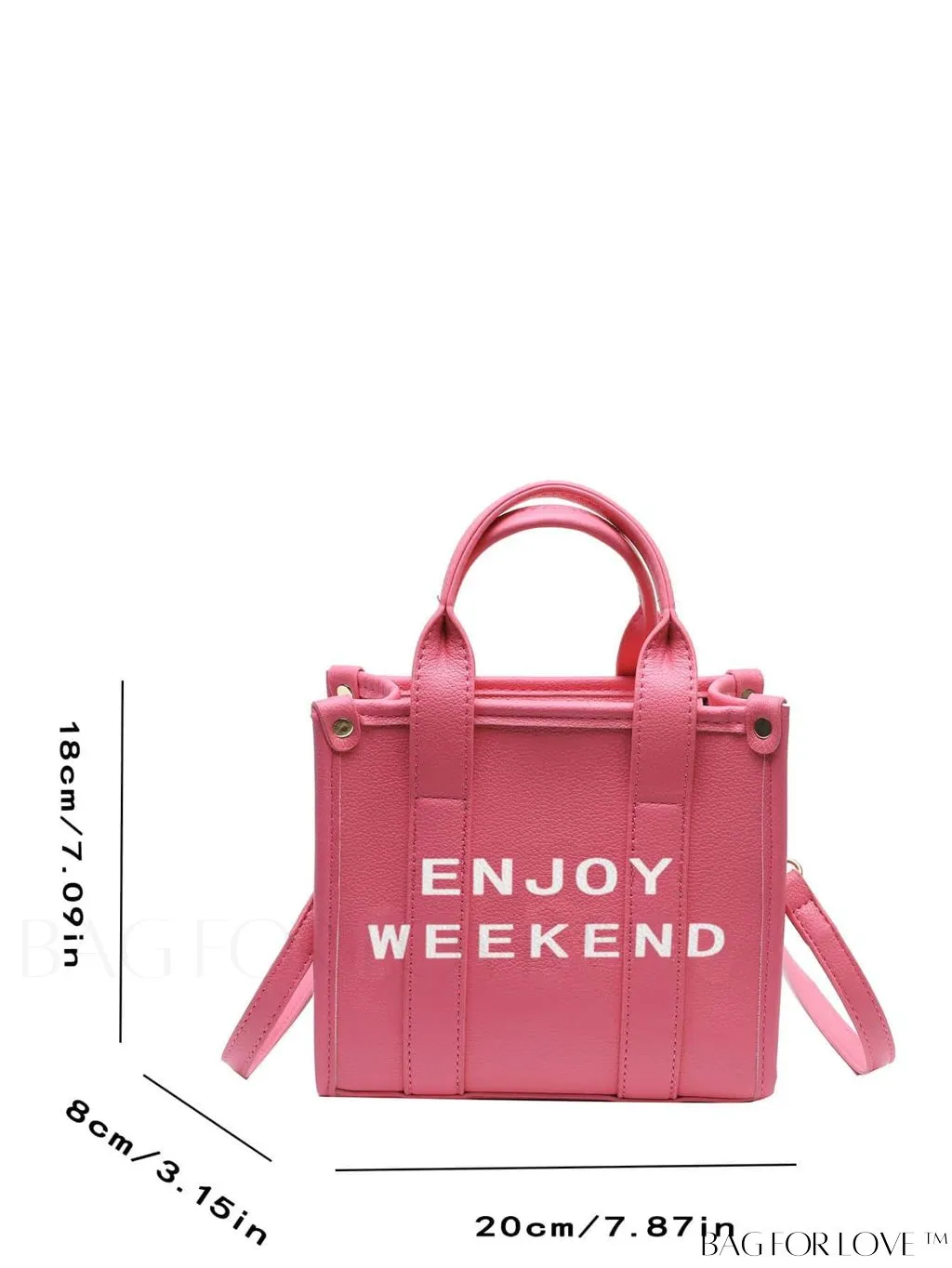 BagForLove - Womens PU Tote Bag - Stylish Handbag with Top Handle, Satchel Purse, and Crossbody Strap