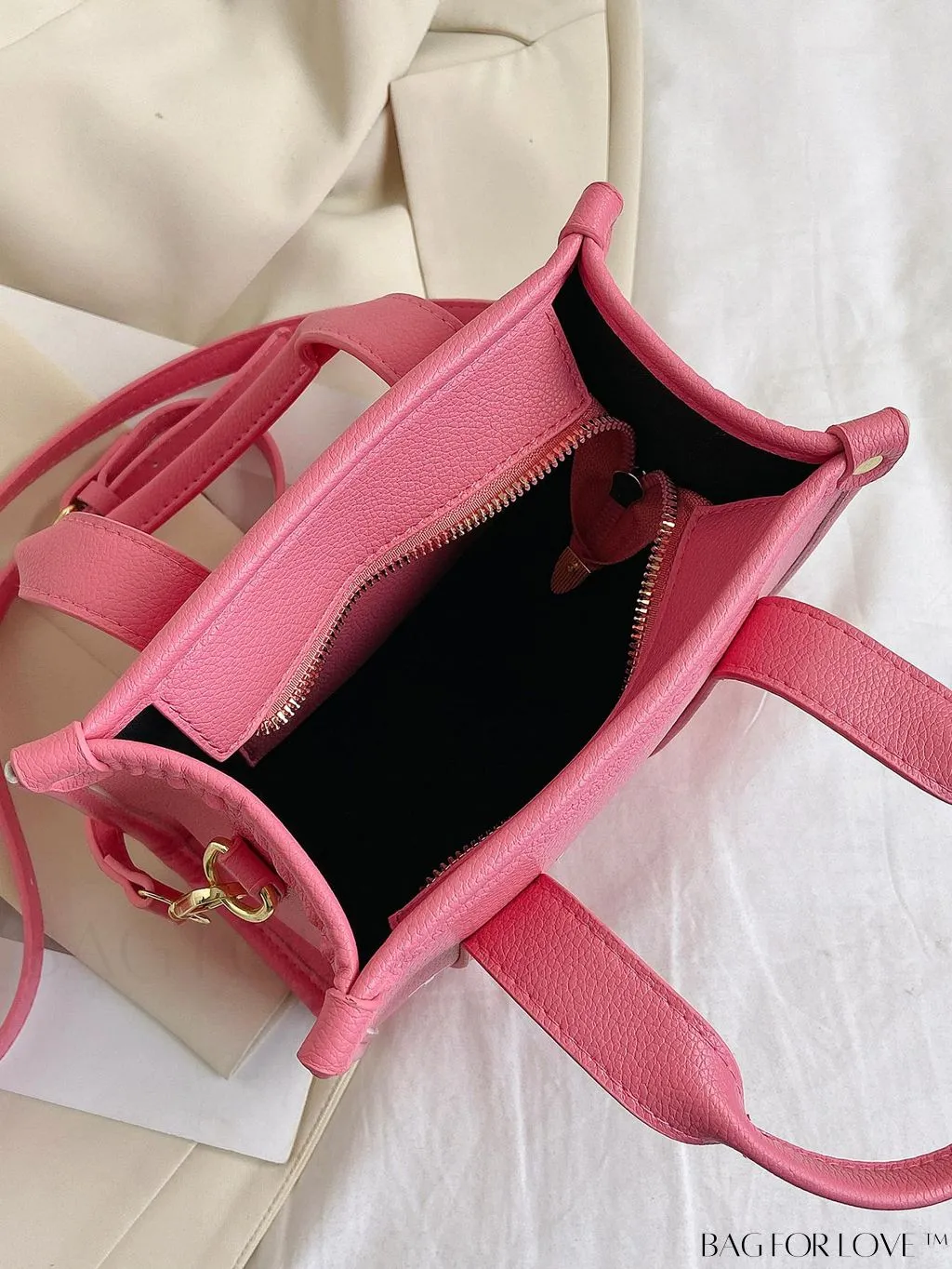 BagForLove - Womens PU Tote Bag - Stylish Handbag with Top Handle, Satchel Purse, and Crossbody Strap