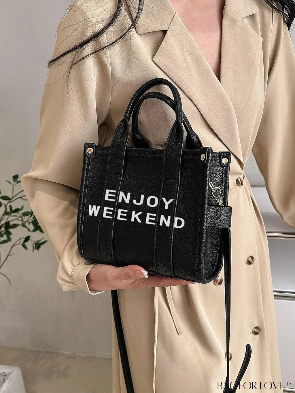 BagForLove - Womens PU Tote Bag - Stylish Handbag with Top Handle, Satchel Purse, and Crossbody Strap