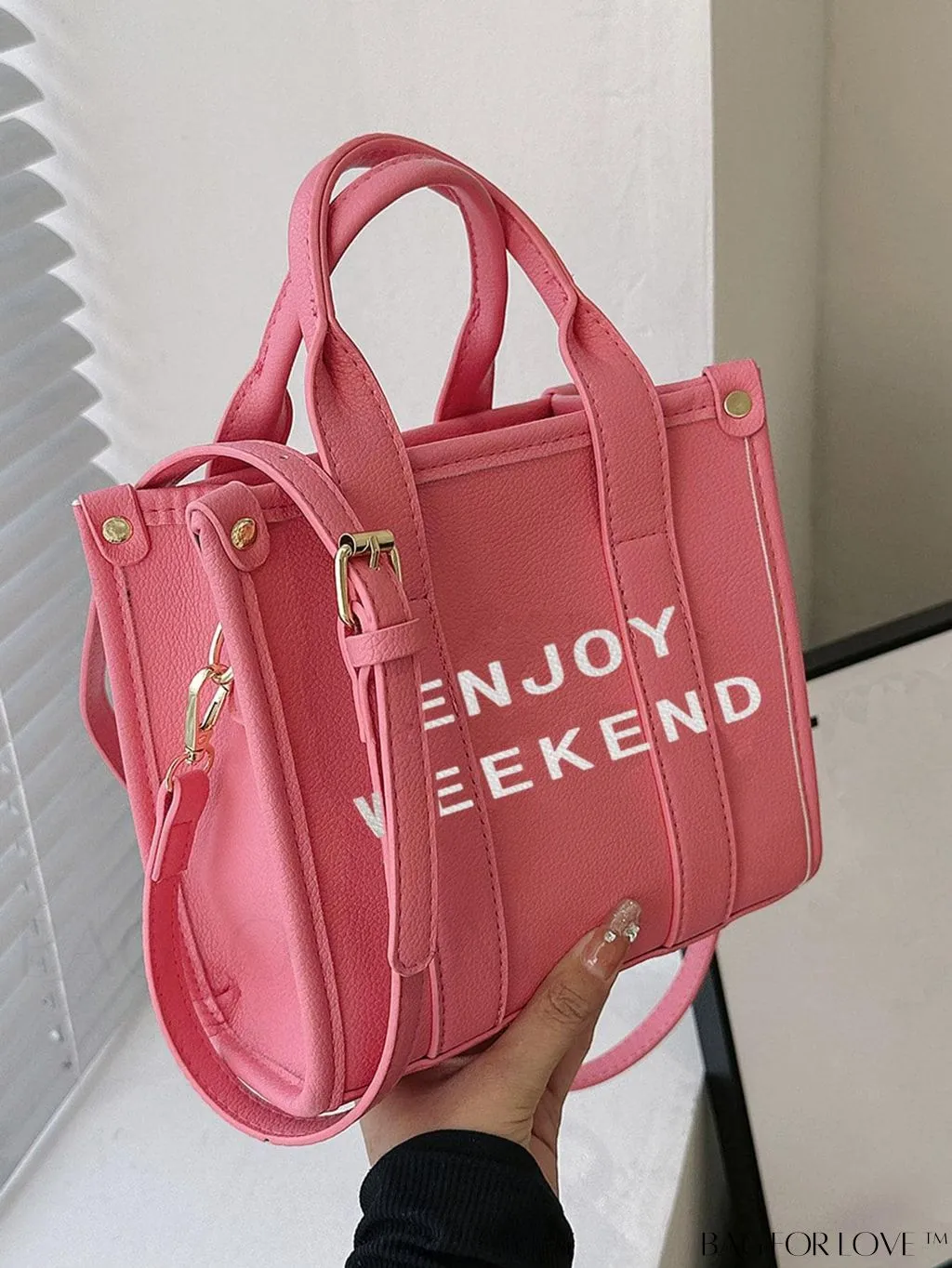 BagForLove - Womens PU Tote Bag - Stylish Handbag with Top Handle, Satchel Purse, and Crossbody Strap