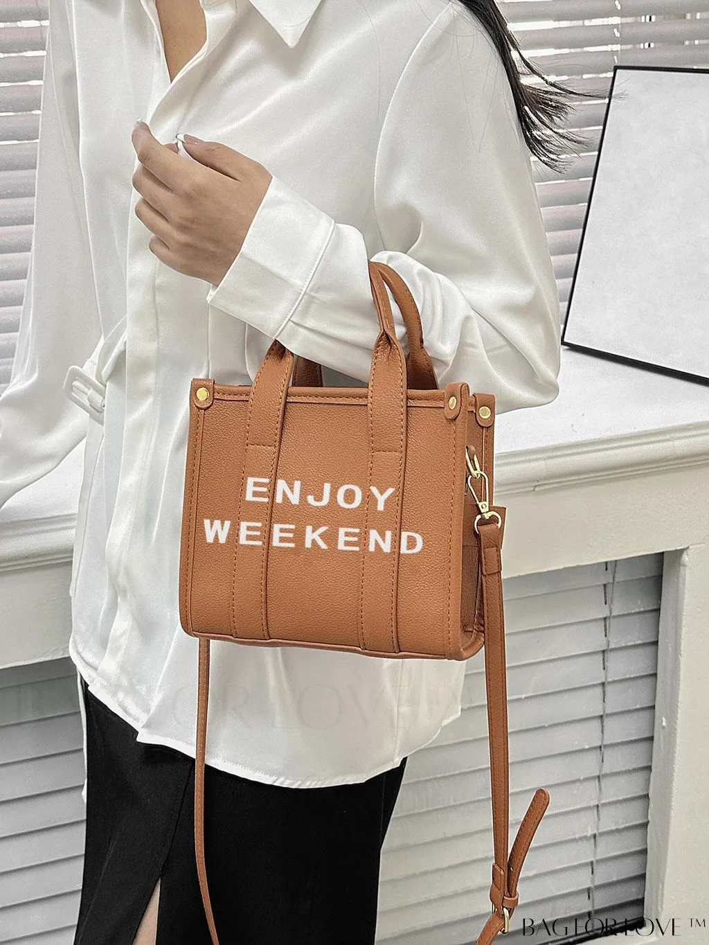 BagForLove - Womens PU Tote Bag - Stylish Handbag with Top Handle, Satchel Purse, and Crossbody Strap