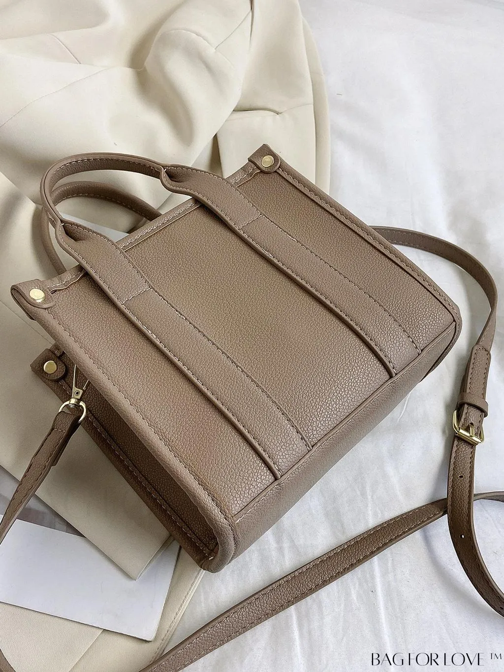 BagForLove - Womens PU Tote Bag - Stylish Handbag with Top Handle, Satchel Purse, and Crossbody Strap