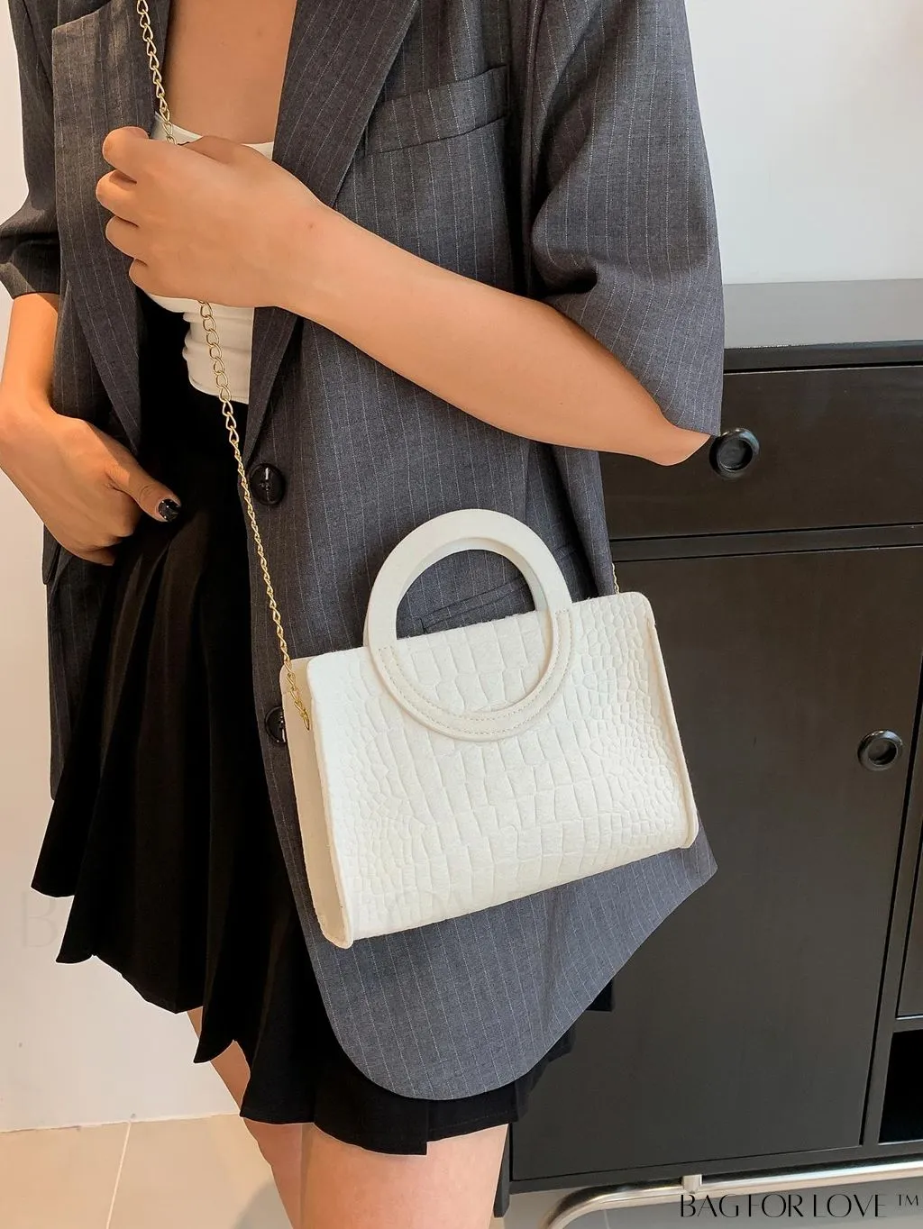 BagForLove - Womens Retro Felt Shoulder Bag - Fashionable & Simple Handbag for Everyday Use