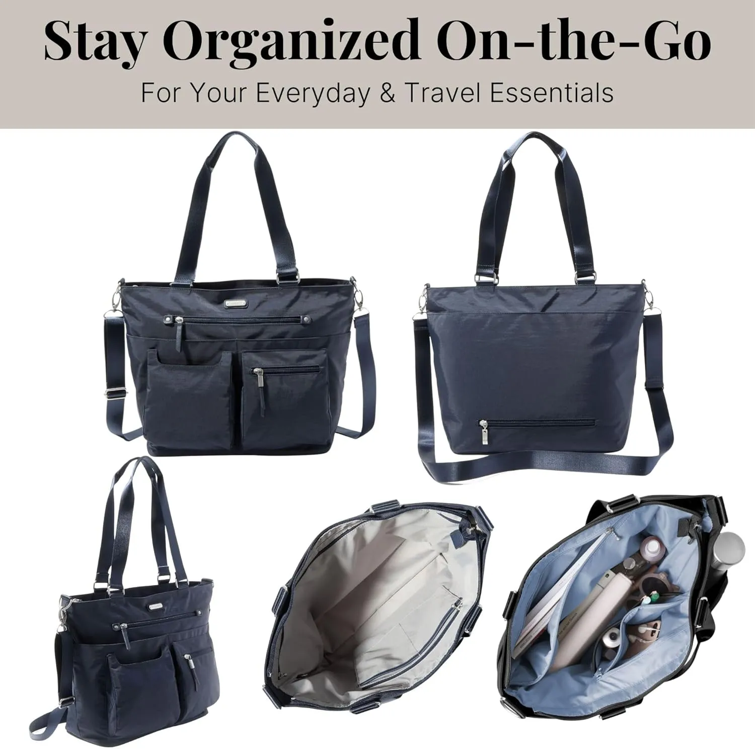 Baggallini Any Day Tote with RFID Phone Wristlet