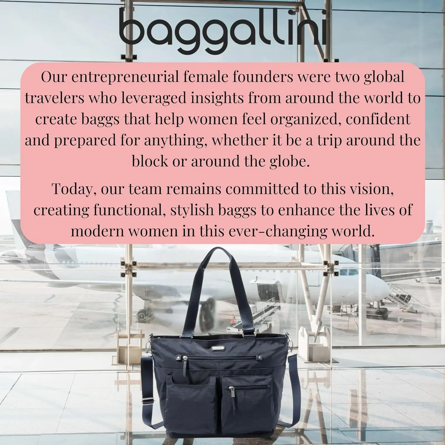 Baggallini Any Day Tote with RFID Phone Wristlet