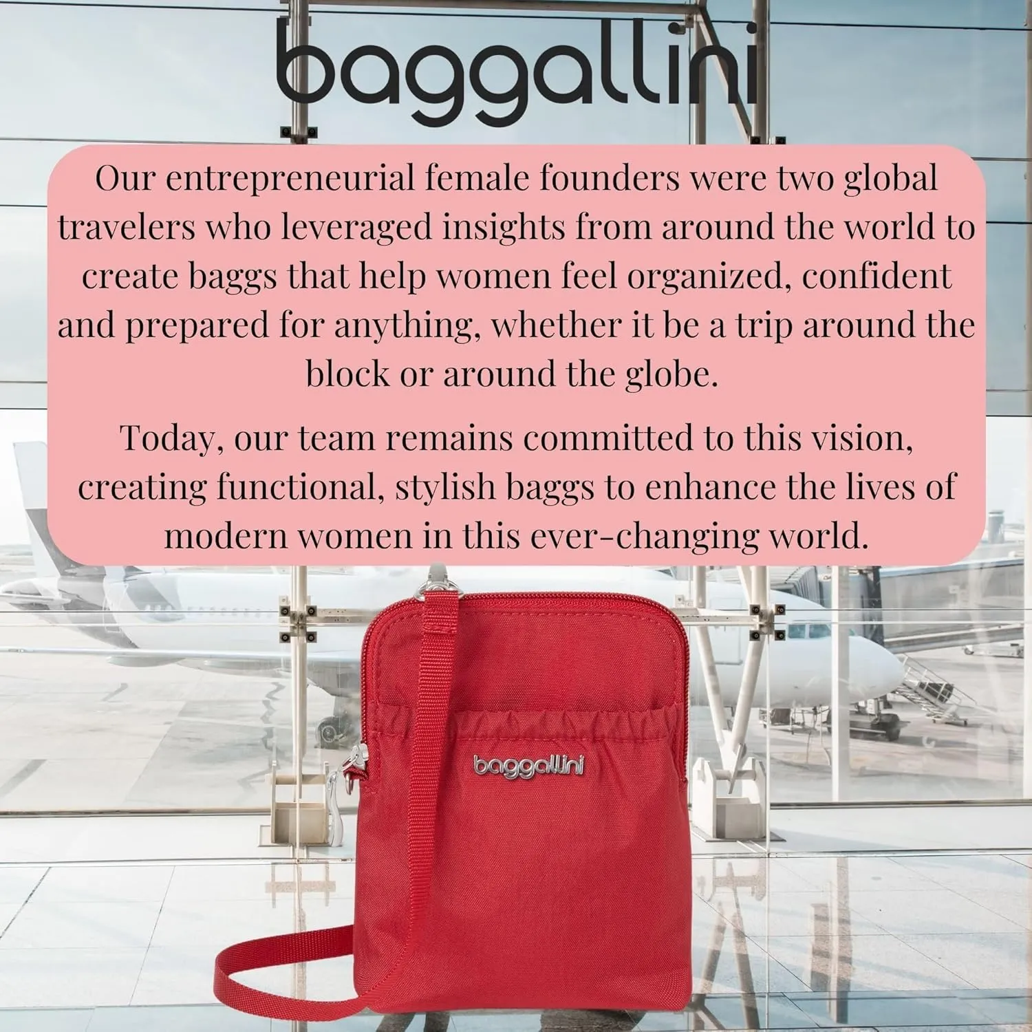 Baggallini Bryant Pouch Small Crossbody Bag for Women - Phone Purse with Crossbody Strap - Lightweight Crossbody Pouch