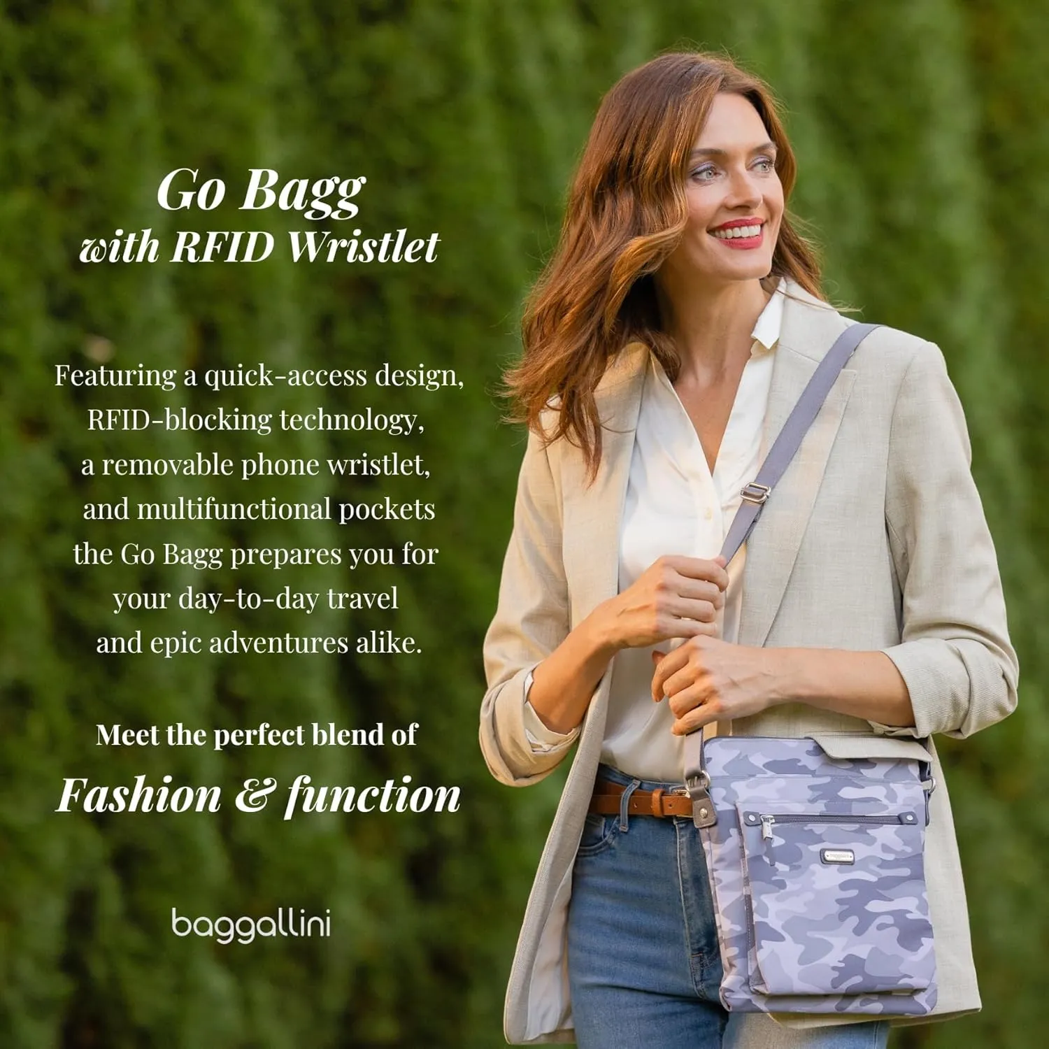 Baggallini Go Bagg with RFID Phone Wristlet