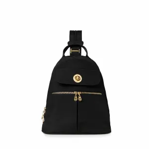 BAGGALLINI NAPLES BLACK GOLD HARDWARE CONVERTIBLE BACKPACK NAP480B0068