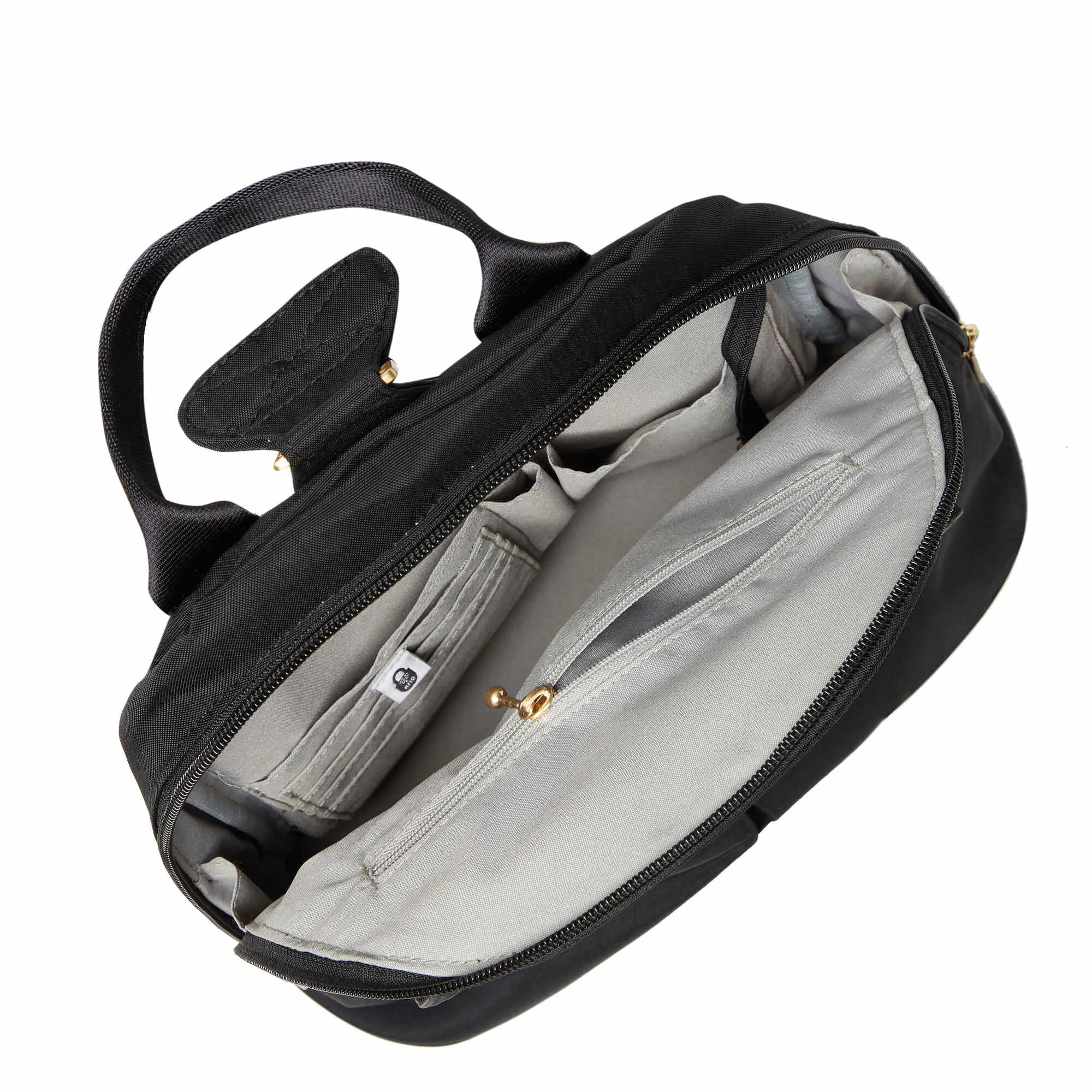 BAGGALLINI NAPLES BLACK GOLD HARDWARE CONVERTIBLE BACKPACK NAP480B0068