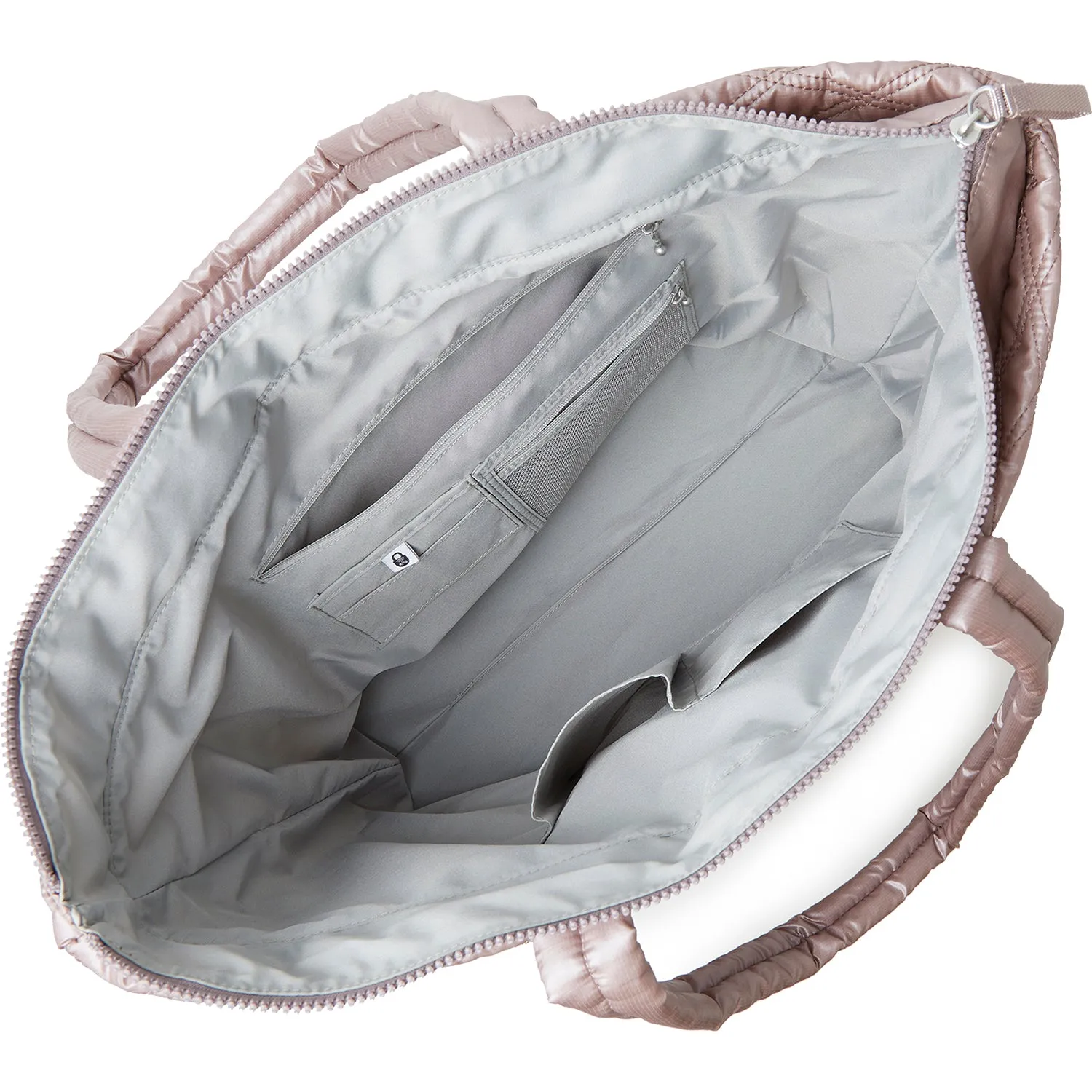 Baggallini Quilted Tote Rose Metallic Nylon