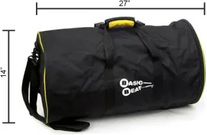 BB1627 Large Tube Drum Bag - Drum Protection & Storage, Yellow Trim, 14-inch Diameter
