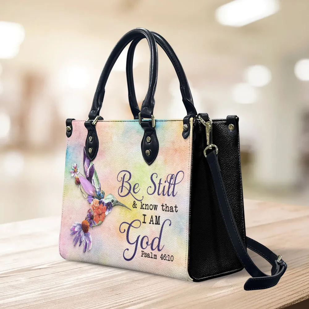 Be Still And Know That I Am God Leather Bag