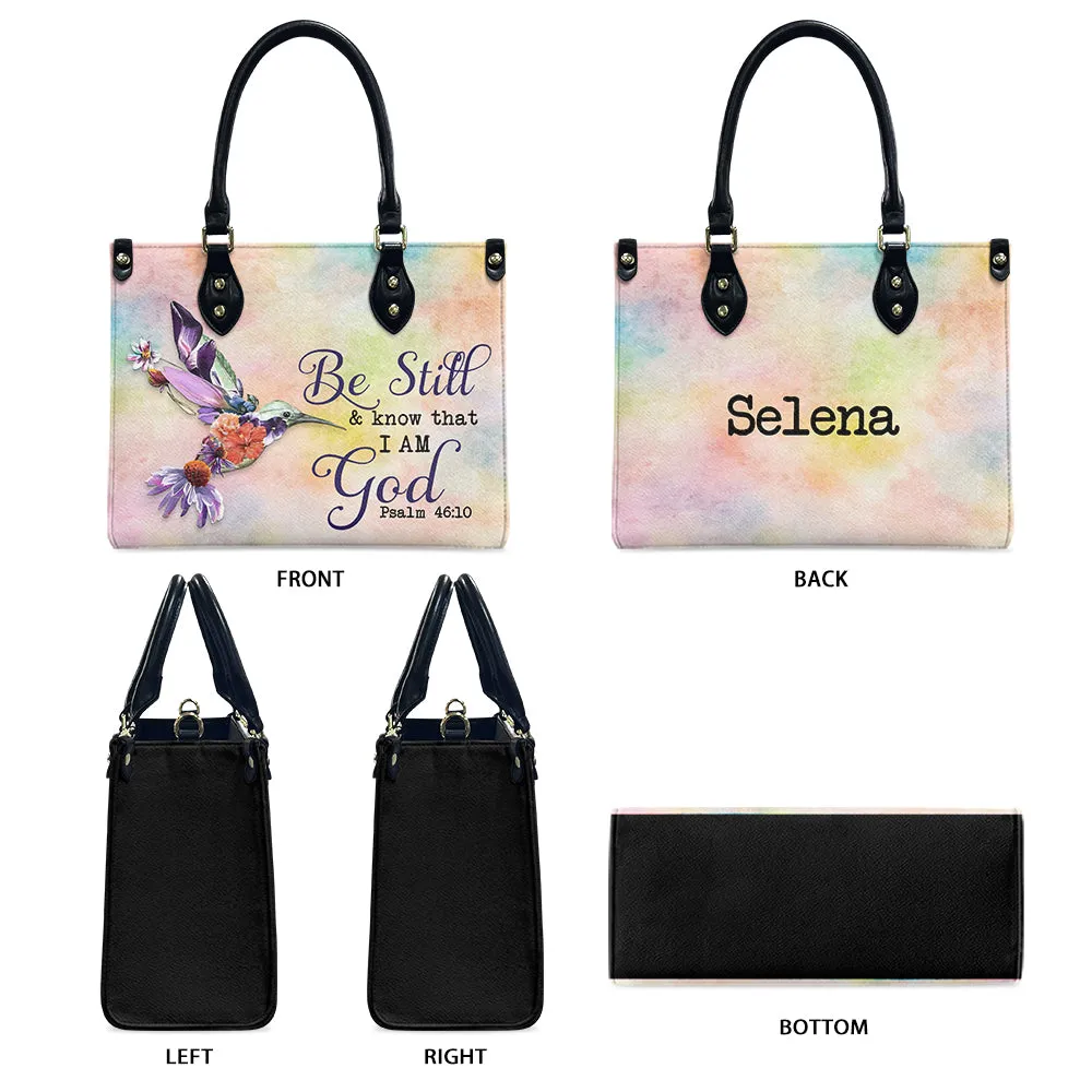 Be Still And Know That I Am God Leather Bag