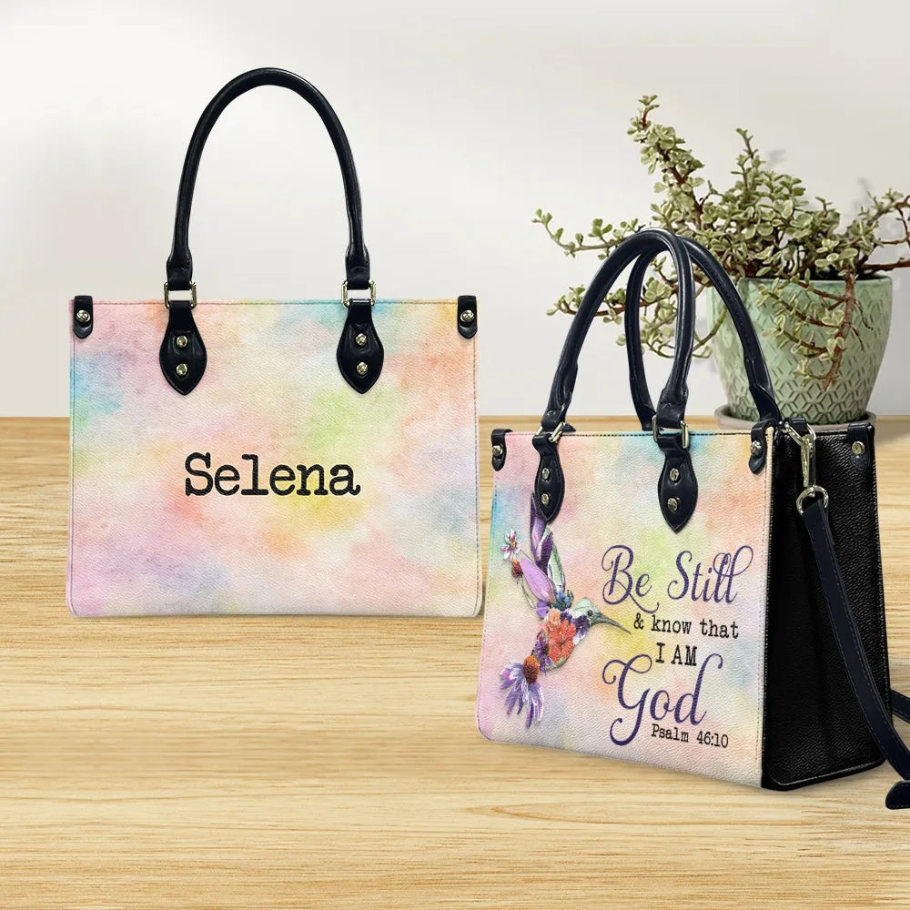 Be Still And Know That I Am God Leather Bag