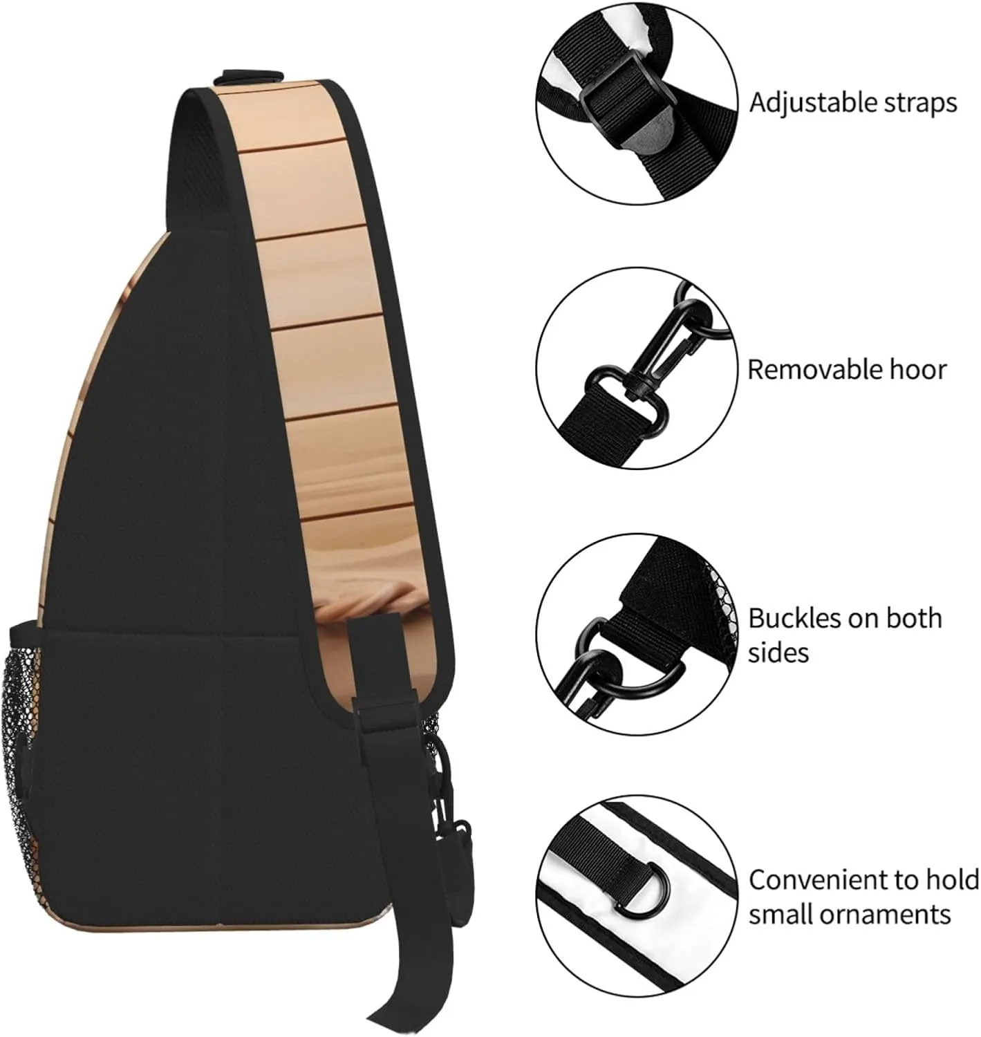 Beach Theme Print Cross Chest Bag Diagonally For Short-Distance Travel And Daily Use