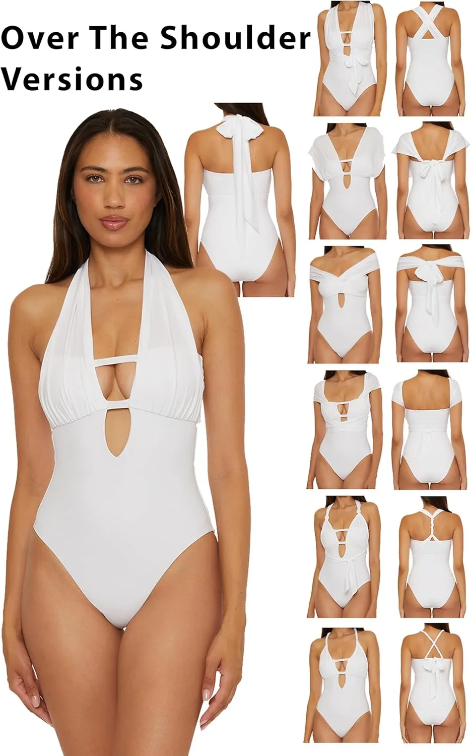 BECCA Women's The Butterfly Multiway One Piece Swimsuit, Adjustable, Bathing Suits