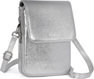 befen Genuine Leather Small Crossbody Bags for Women, Cell Phone Cross body Purse Bag with RFID Blocking Card Slots