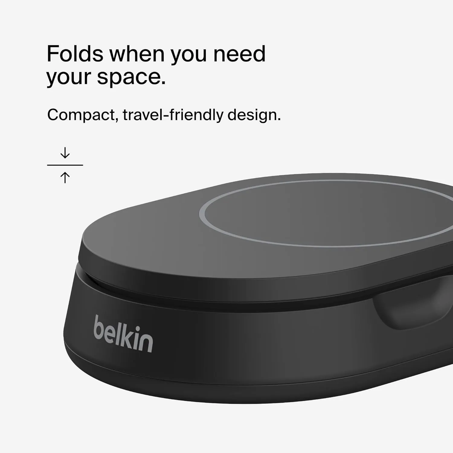 Belkin Convertible Magnetic Charging Stand 15W - MagSafe-Compatible Qi2-Certified Wireless Charging Station, iPhone Charger for Apple iPhone 16 Series, Airpods Pro, & More - Black (No PSU Included)