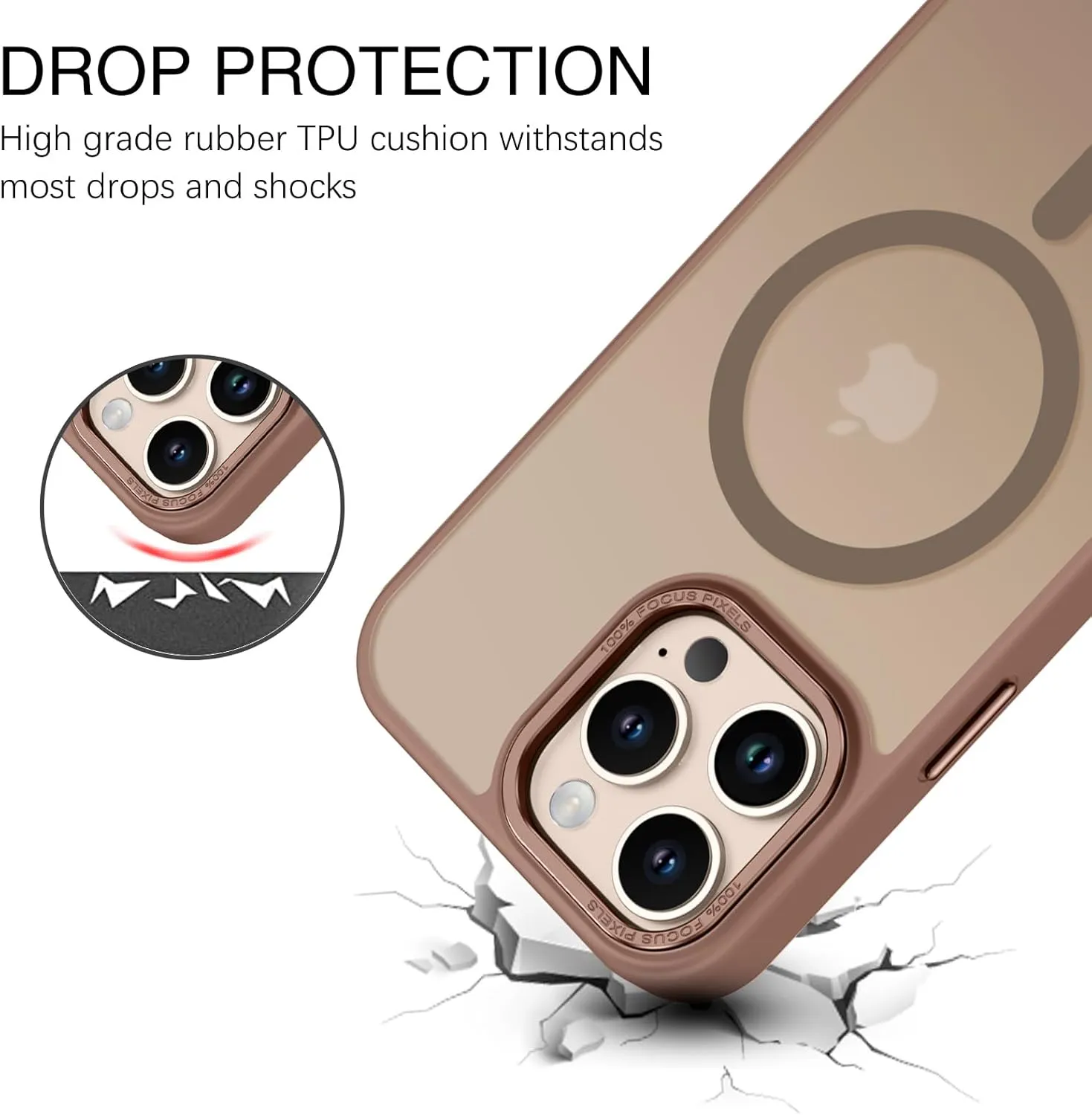 BENTOBEN for iPhone 16 Pro Max Case 2024, Phone case iPhone 16 Pro Max Magnetic Case [Compatible with Mag Safe] Translucent Matte Shockproof Protective Cover 6.9" Desert Titanium