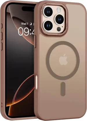 BENTOBEN for iPhone 16 Pro Max Case 2024, Phone case iPhone 16 Pro Max Magnetic Case [Compatible with Mag Safe] Translucent Matte Shockproof Protective Cover 6.9" Desert Titanium