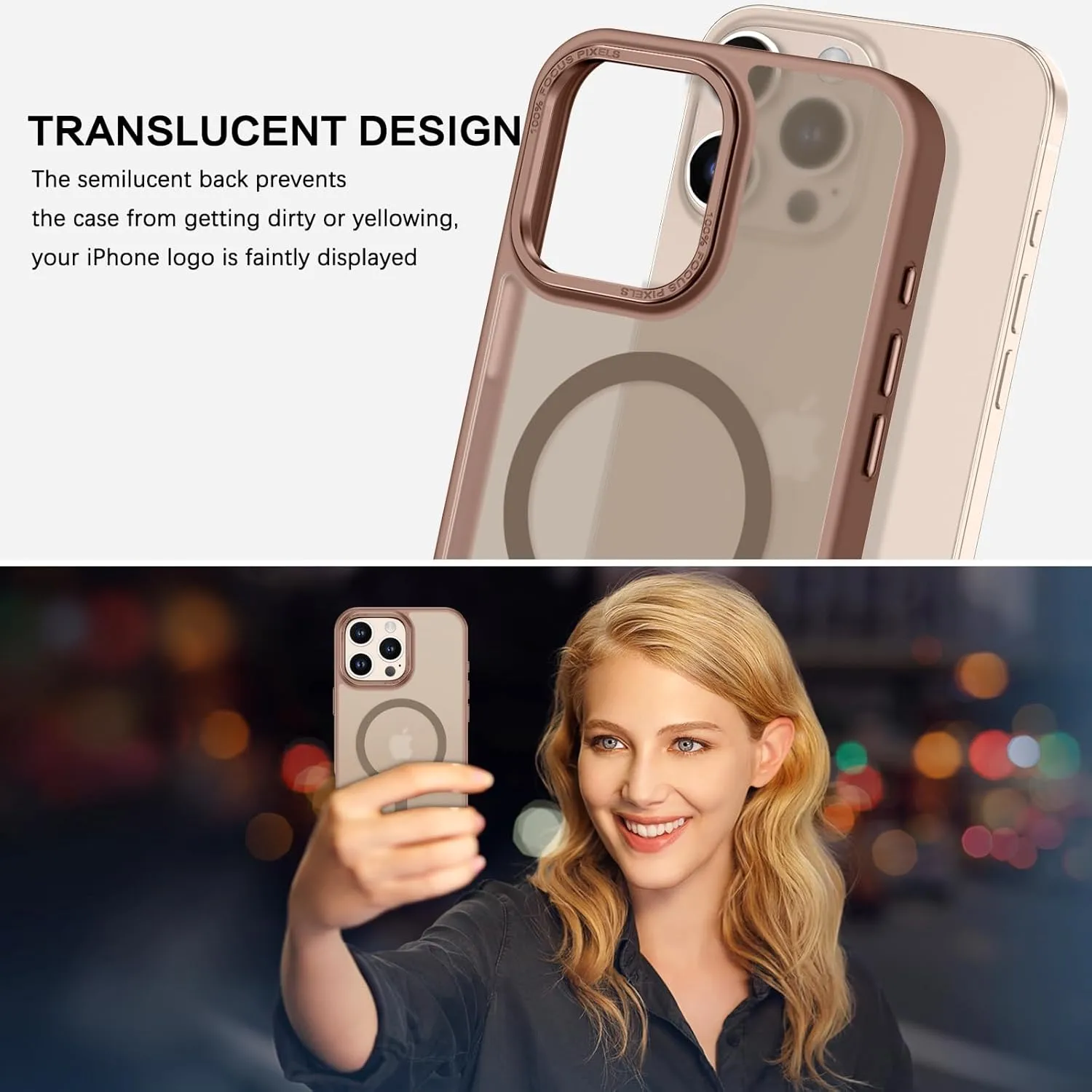 BENTOBEN for iPhone 16 Pro Max Case 2024, Phone case iPhone 16 Pro Max Magnetic Case [Compatible with Mag Safe] Translucent Matte Shockproof Protective Cover 6.9" Desert Titanium