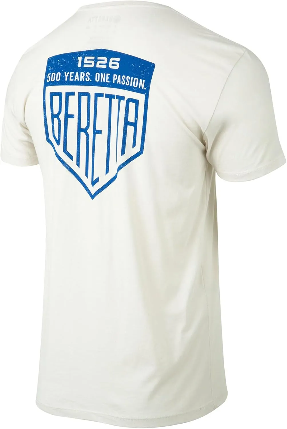 Beretta Men's Legacy Casual Durable Active Wear Ribbed Crew Neck Logo Print Double Needle Hems Short Sleeve T-Shirt