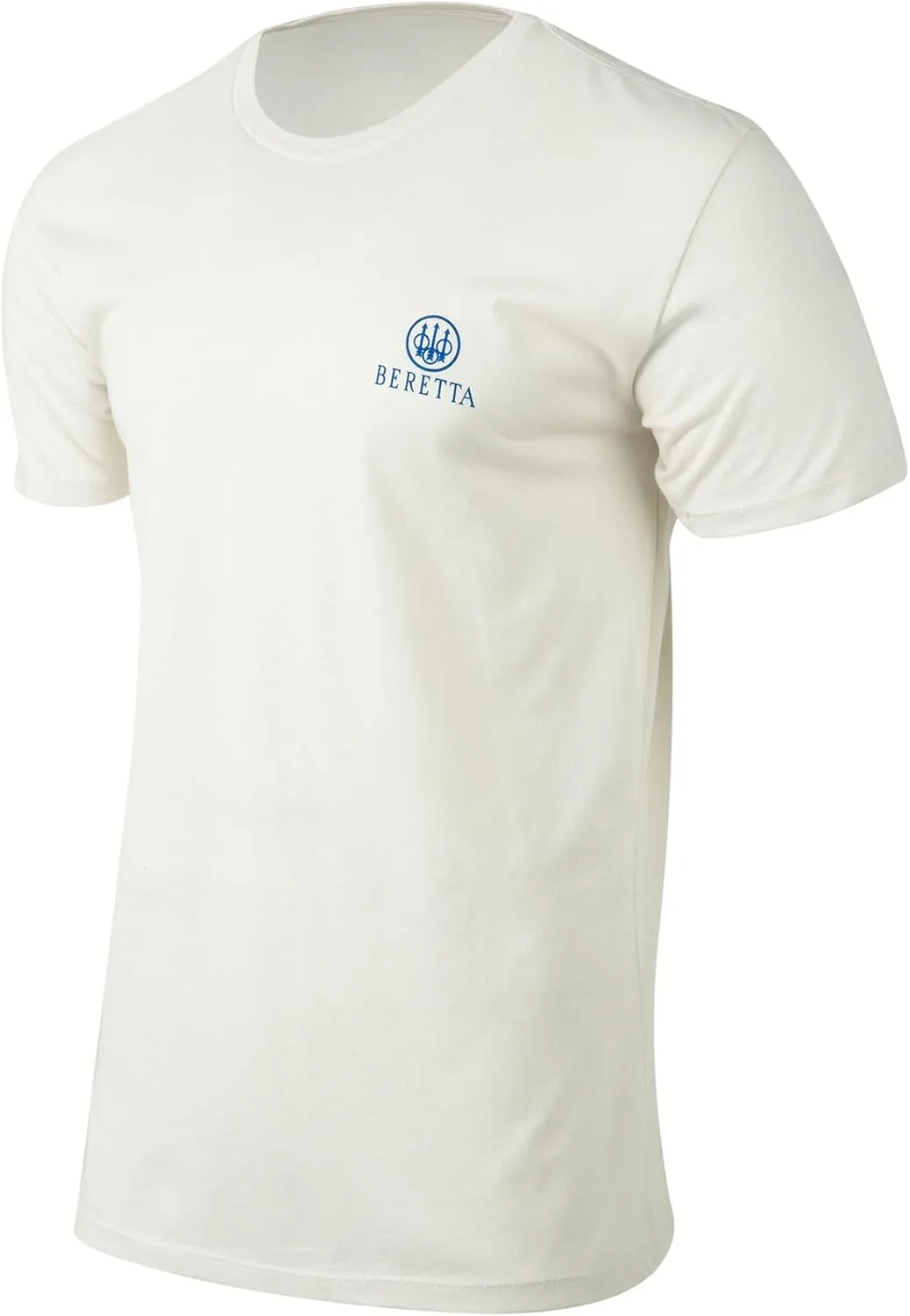 Beretta Men's Legacy Casual Durable Active Wear Ribbed Crew Neck Logo Print Double Needle Hems Short Sleeve T-Shirt