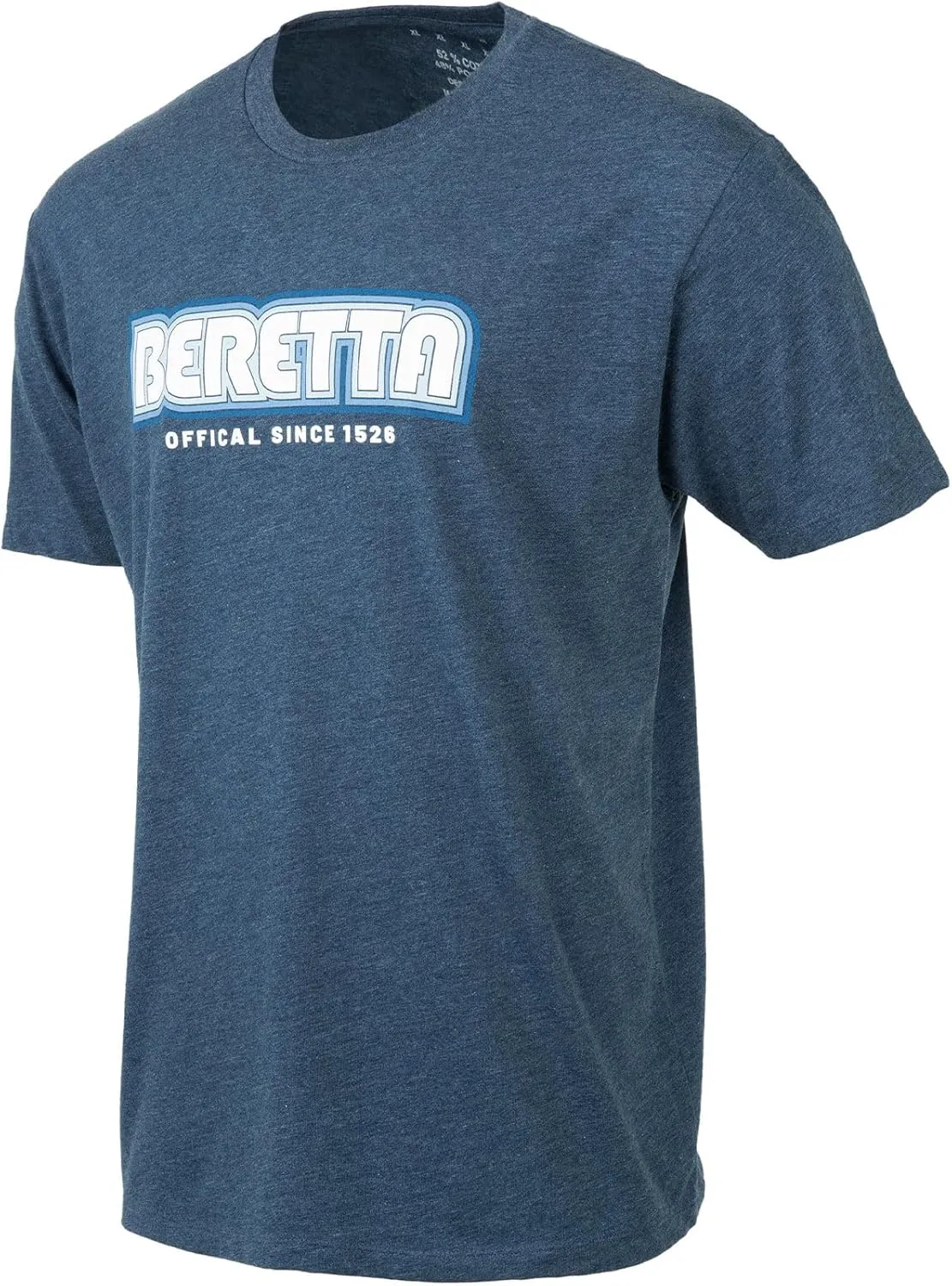 Beretta Men's Retro 2.0 SS Casual Durable Active Wear Ribbed Crew Neck Logo Print Double Needle Hems Short Sleeve T-Shirt