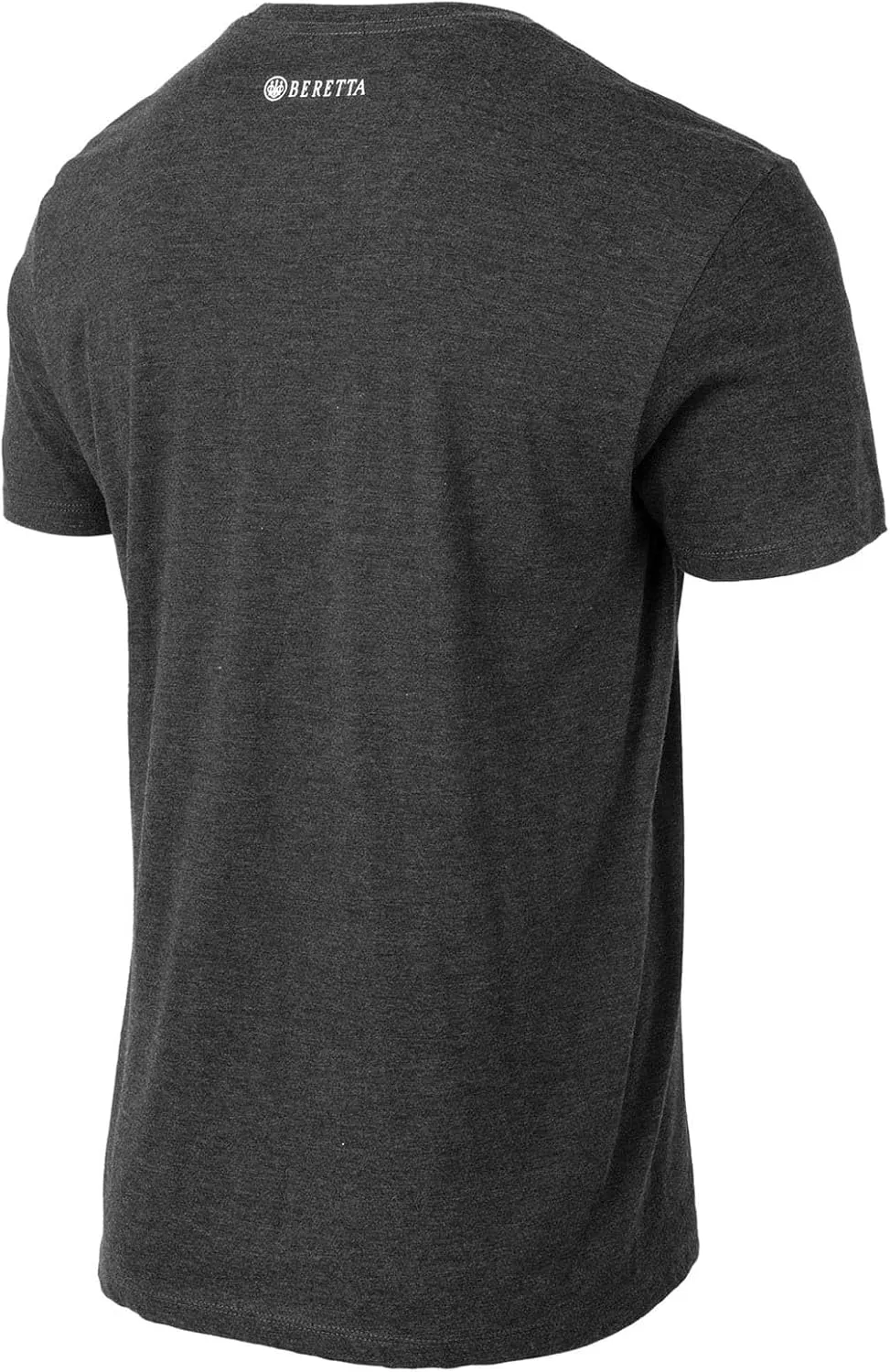 Beretta Men's Trident Logo Print Durable Comfortable Fit Ribbed Crew Neck Short Sleeve Active T-Shirt with Double-Needle Hem