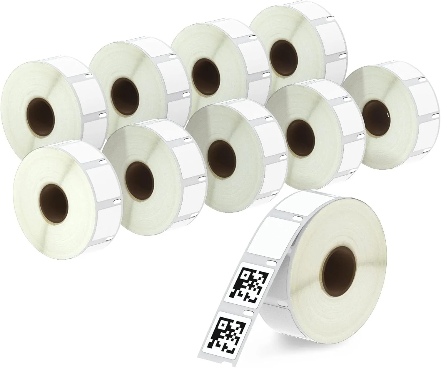 BETCKEY - Compatible DYMO 30332 (1" x 1") Square Multipurpose Labels - Compatible with DYMO Labelwriter 450, 4XL & Zebra Desktop Printers [10 Rolls/7500 Labels]