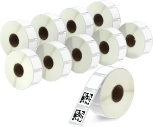 BETCKEY - Compatible DYMO 30332 (1" x 1") Square Multipurpose Labels - Compatible with DYMO Labelwriter 450, 4XL & Zebra Desktop Printers [10 Rolls/7500 Labels]