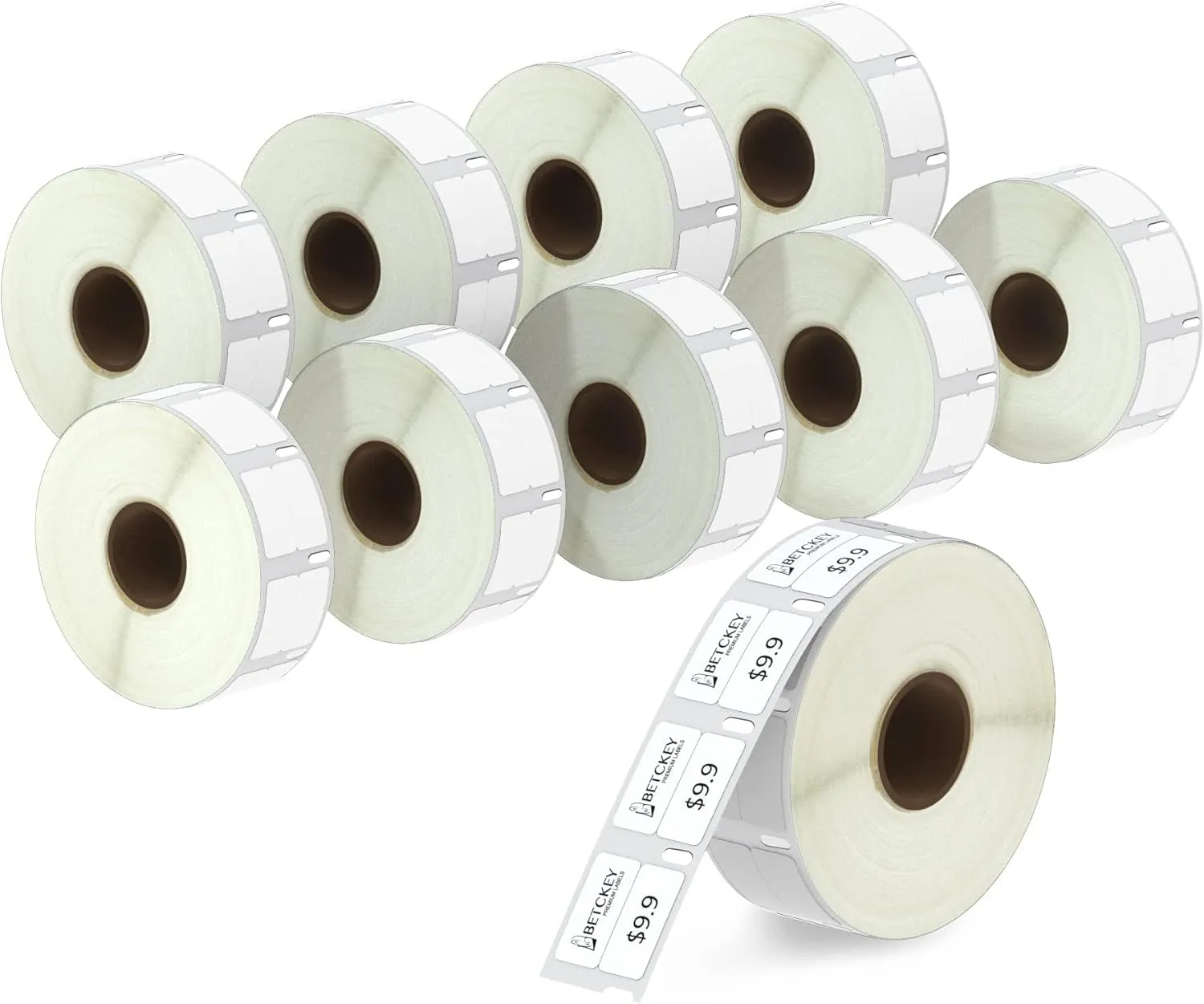 BETCKEY - Compatible DYMO 30333 (1/2" x 1") Extra Small 2-Up Labels - Compatible with DYMO Labelwriter 450, 4XL, NOT FIT 550 & 5XL [10 Rolls/10000 Labels]
