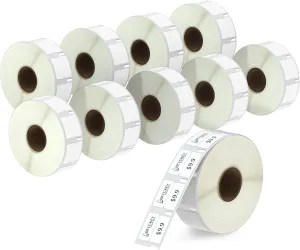 BETCKEY - Compatible DYMO 30333 (1/2" x 1") Extra Small 2-Up Labels - Compatible with DYMO Labelwriter 450, 4XL, NOT FIT 550 & 5XL [10 Rolls/10000 Labels]