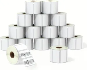 BETCKEY - Compatible DYMO 30334 (2-1/4" x 1-1/4") Multipurpose Barcode Labels, Perforated, Compatible with DYMO Labelwriter 450, 4XL, NOT Fit 550 & 5XL [16 Rolls/16000 Labels]