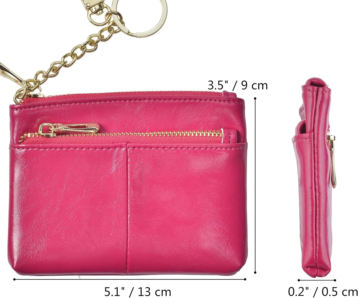 Beurlike Womens RFID Coin Purse Change Wallet Small Leather Card Holder Keychain