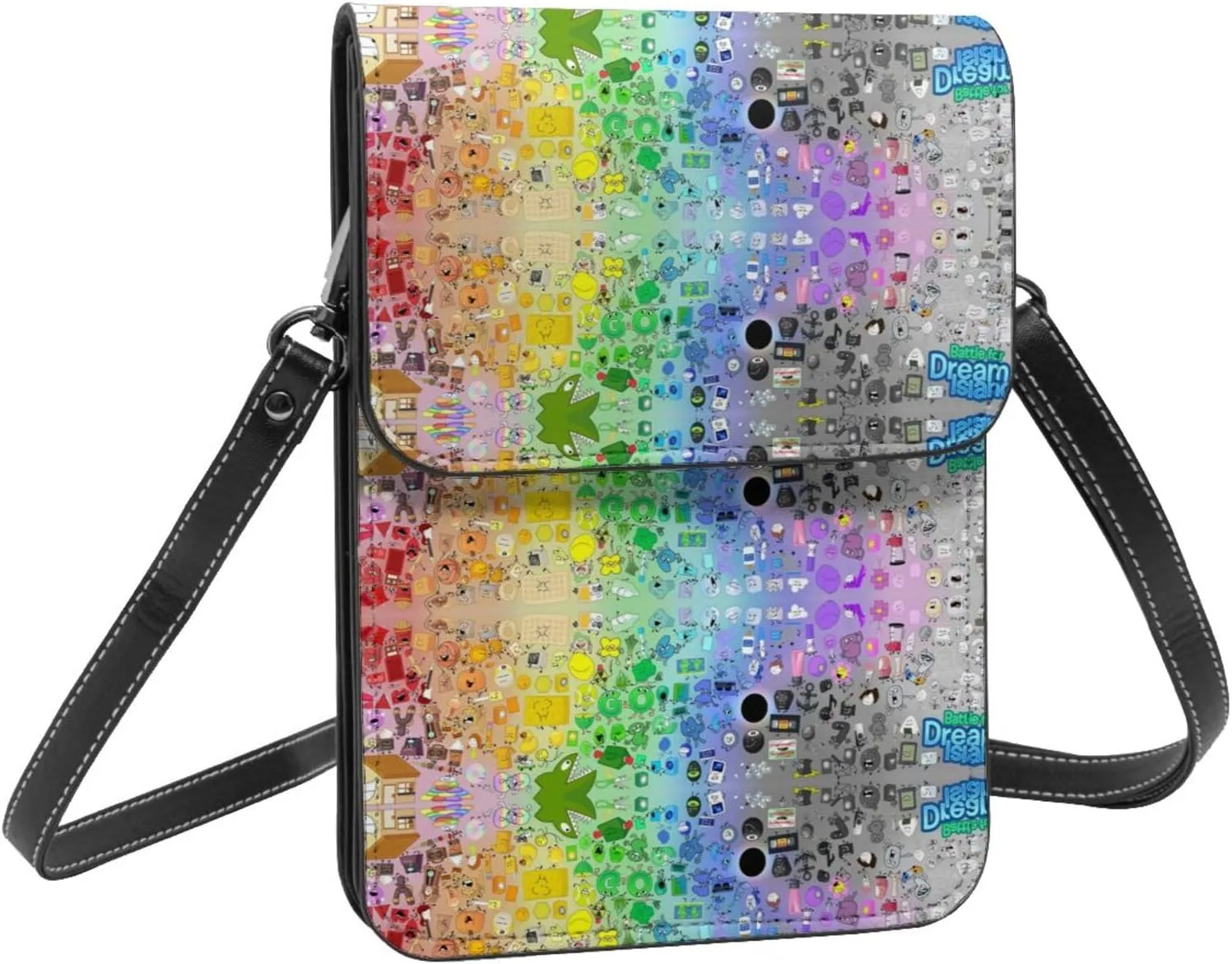 Bfdi-Battle For Dream Island Backpack, Mini Portable Pocket Crossbody Bag, Magnetic Buckle Bag
